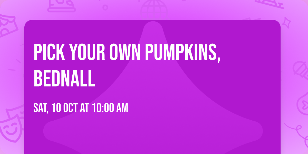 Pick Your Own Pumpkins, Bednall