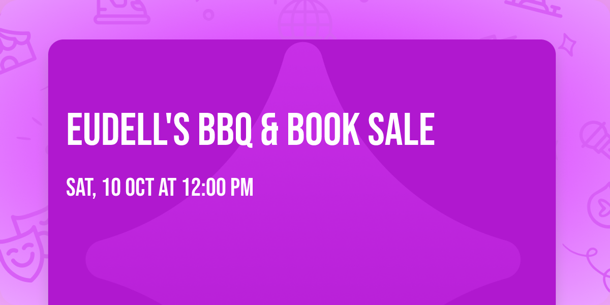 Eudell's BBQ & Book Sale
