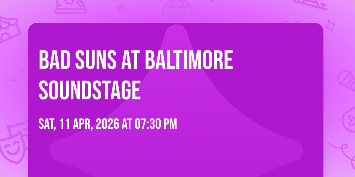Bad Suns at Baltimore SoundStage