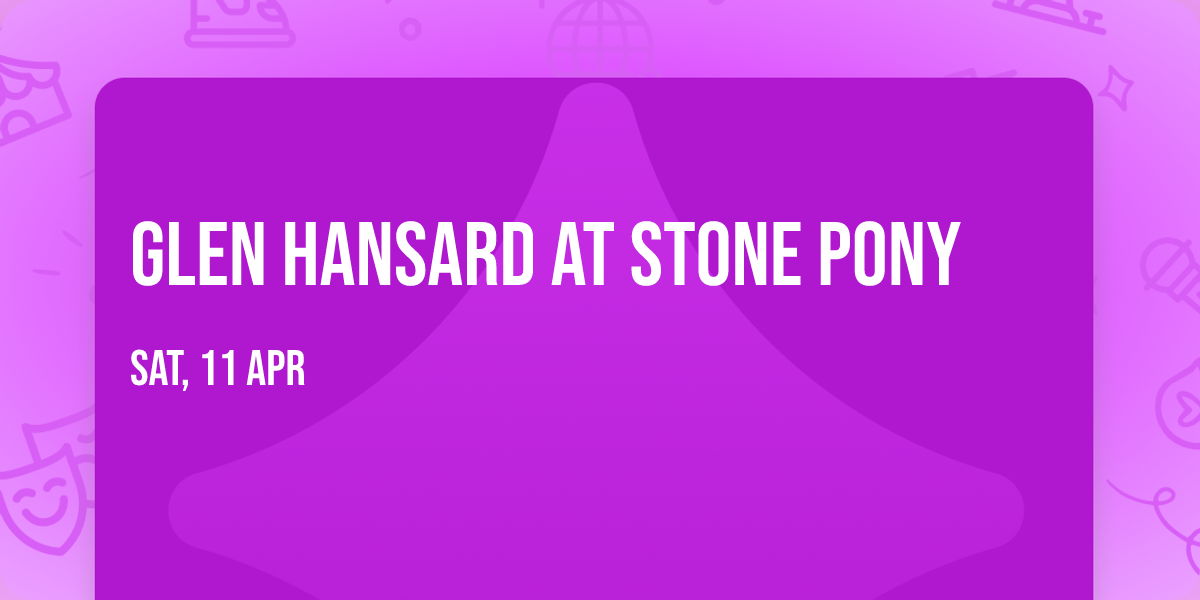 Glen Hansard at Stone Pony