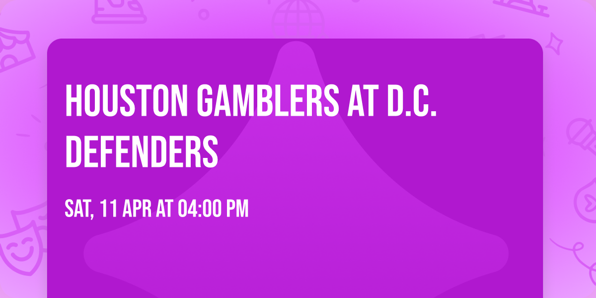 Houston Gamblers at D.C. Defenders