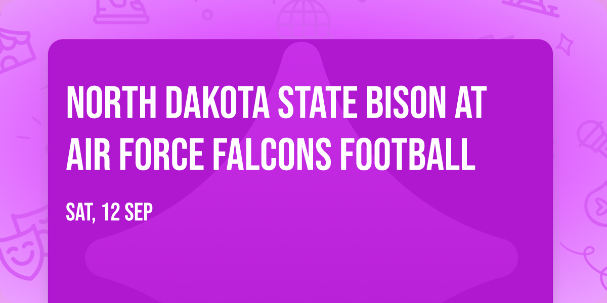 North Dakota State Bison at Air Force Falcons Football