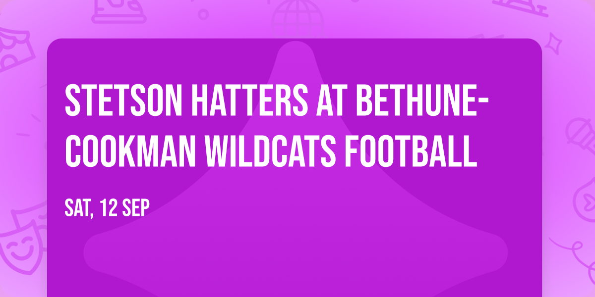 Stetson Hatters at Bethune-Cookman Wildcats Football