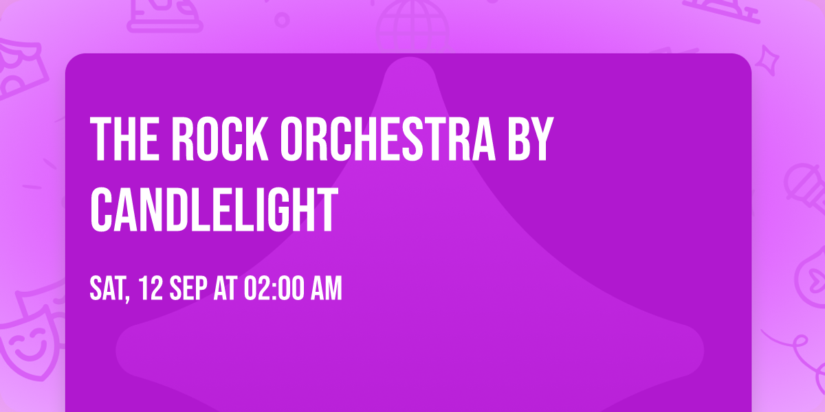 The Rock Orchestra By Candlelight