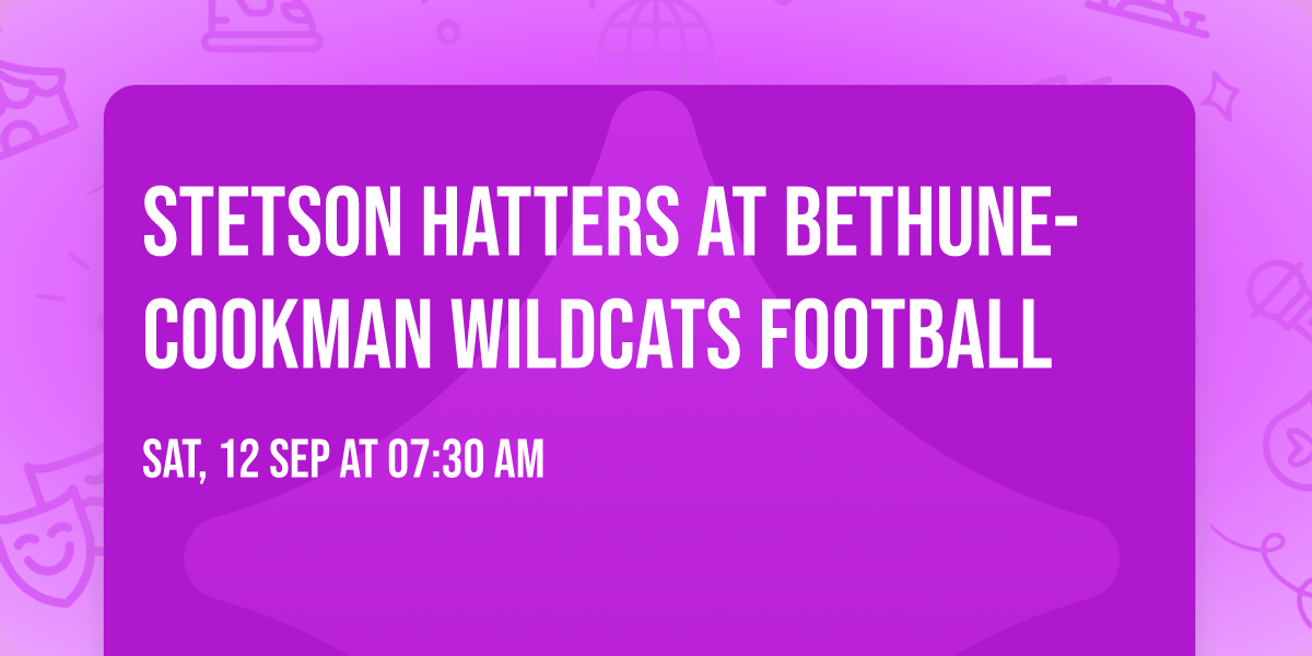 Stetson Hatters at Bethune-Cookman Wildcats Football