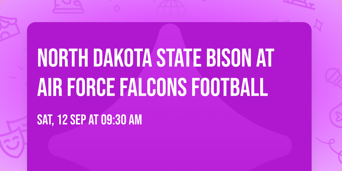 North Dakota State Bison at Air Force Falcons Football
