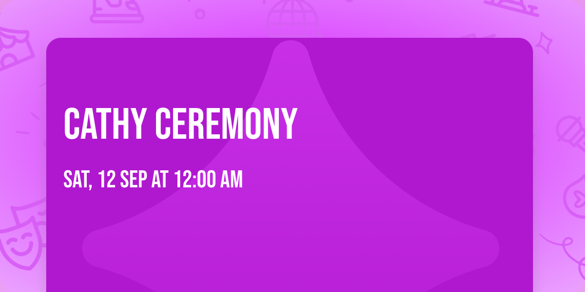 Cathy ceremony 