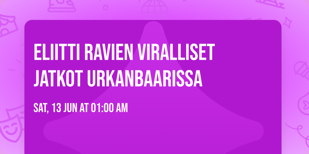 Eliitti ravien viralliset jatkot Urkanbaarissa