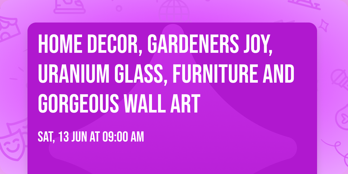 Home Decor, Gardeners Joy, Uranium Glass, Furniture and Gorgeous Wall Art