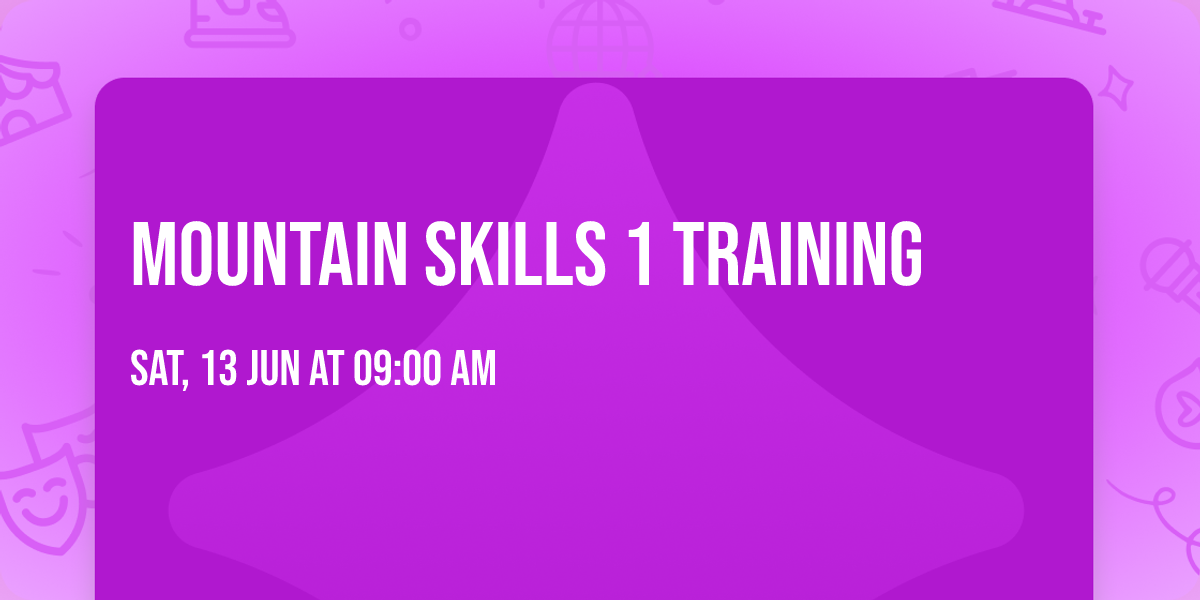 Mountain Skills 1 Training