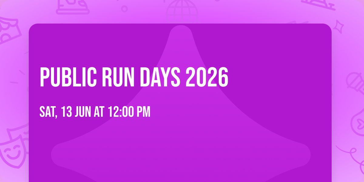 Public Run Days 2026