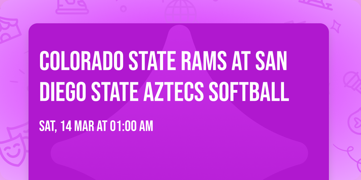 Colorado State Rams at San Diego State Aztecs Softball