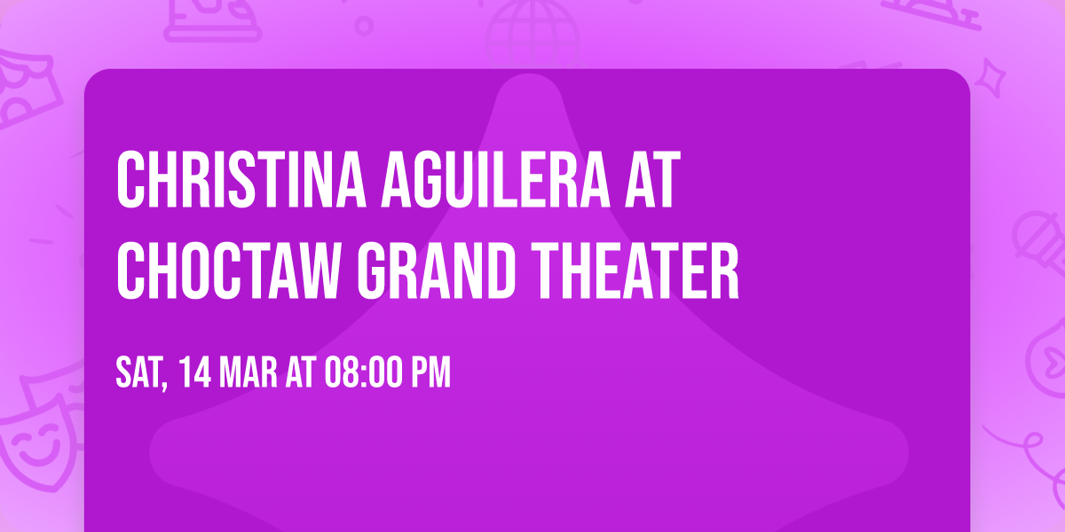 Christina Aguilera at Choctaw Grand Theater