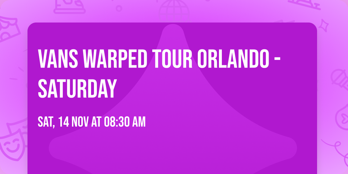 Vans Warped Tour Orlando - Saturday