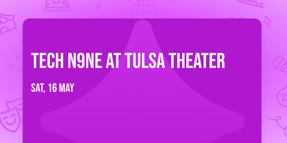 Tech N9ne at Tulsa Theater