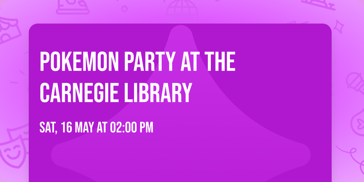Pokemon Party At The Carnegie Library 