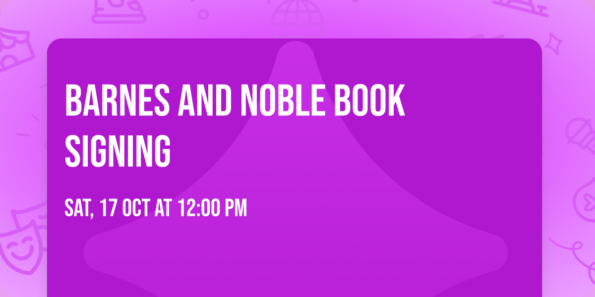 Barnes and Noble Book Signing 