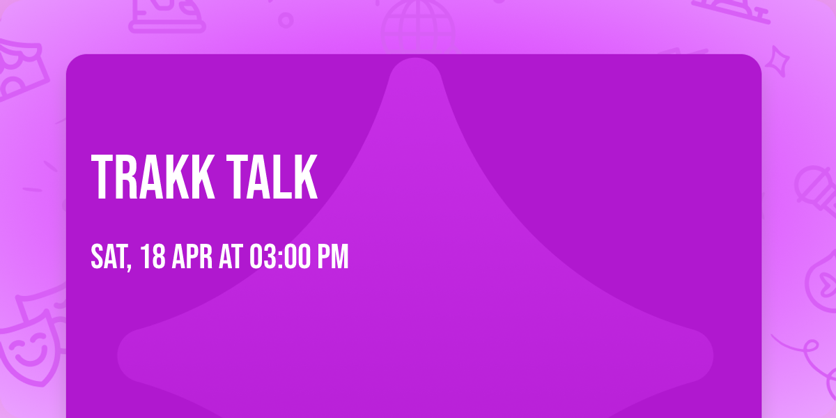 TRAKK TALK \ud83c\udfc1\ud83c\udfc1\ud83c\udfc1