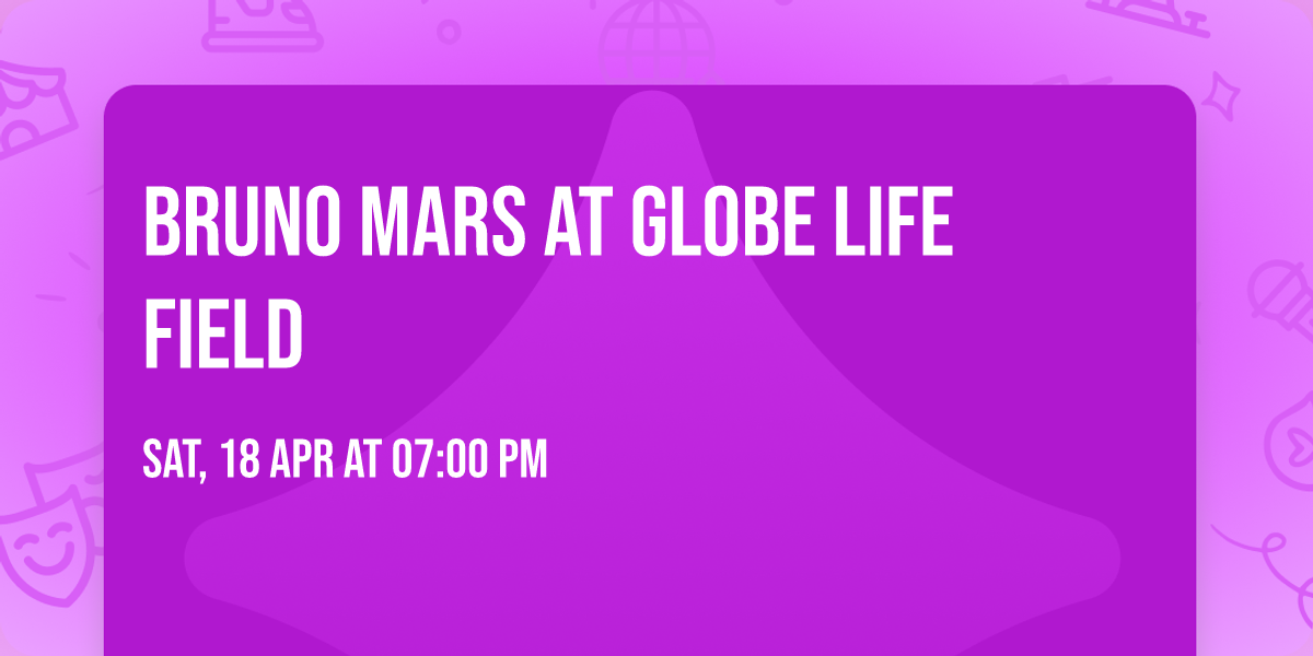 Bruno Mars at Globe Life Field