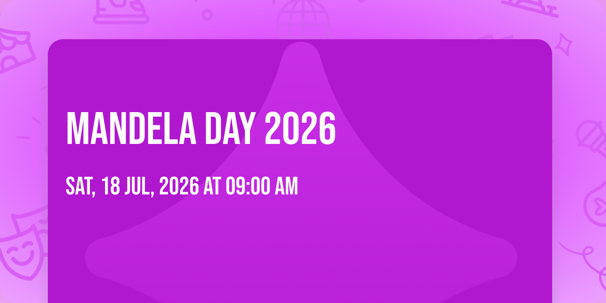 Mandela Day 2026