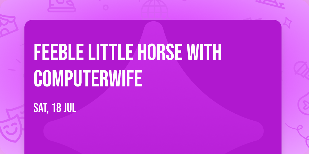 feeble little horse with Computerwife