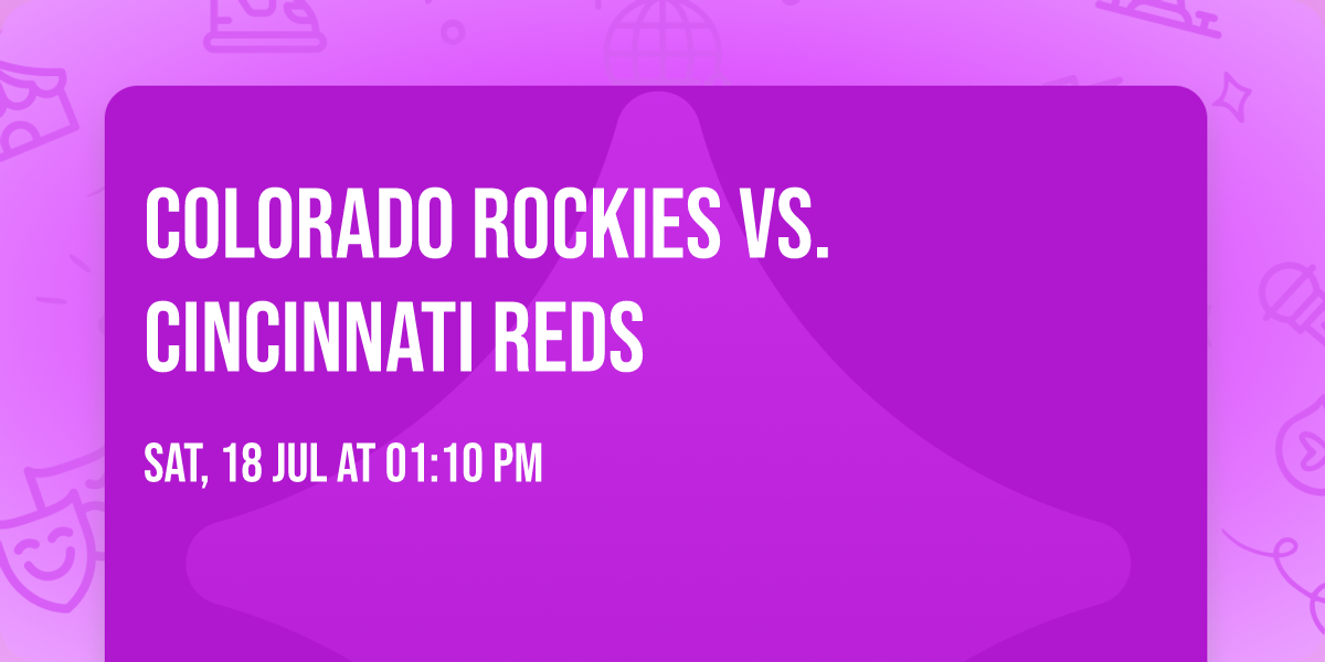 Colorado Rockies vs. Cincinnati Reds