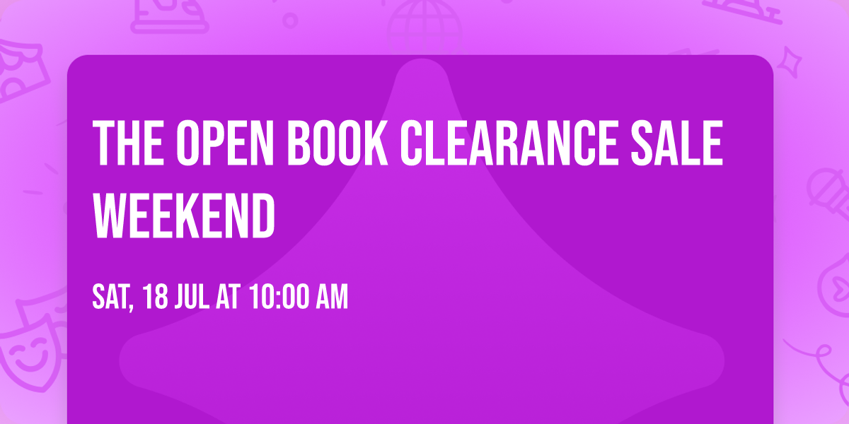 The Open Book Clearance Sale Weekend