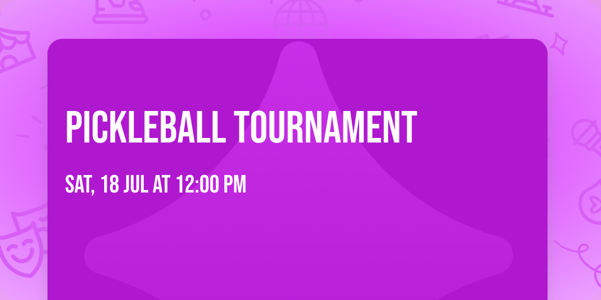 Pickleball Tournament 