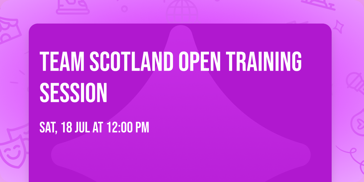 Team Scotland Open Training Session