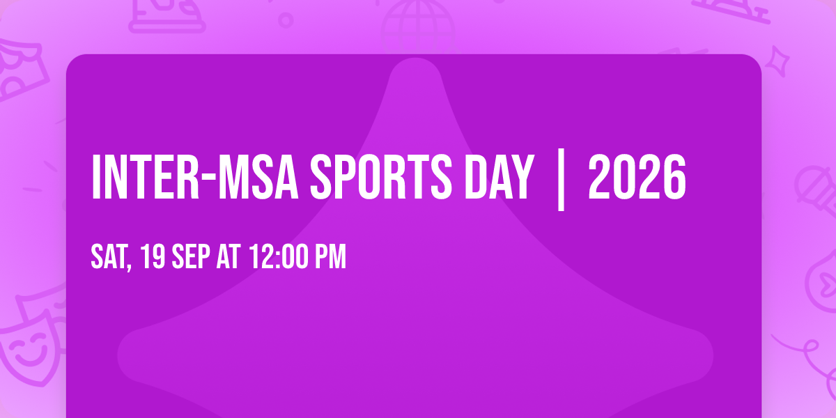 INTER-MSA SPORTS DAY | 2026