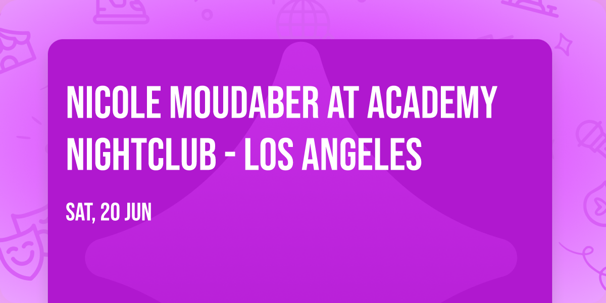 Nicole Moudaber at Academy Nightclub - Los Angeles