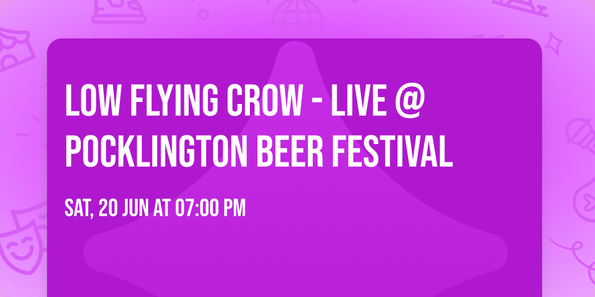 Low flying crow - live @ Pocklington beer festival 