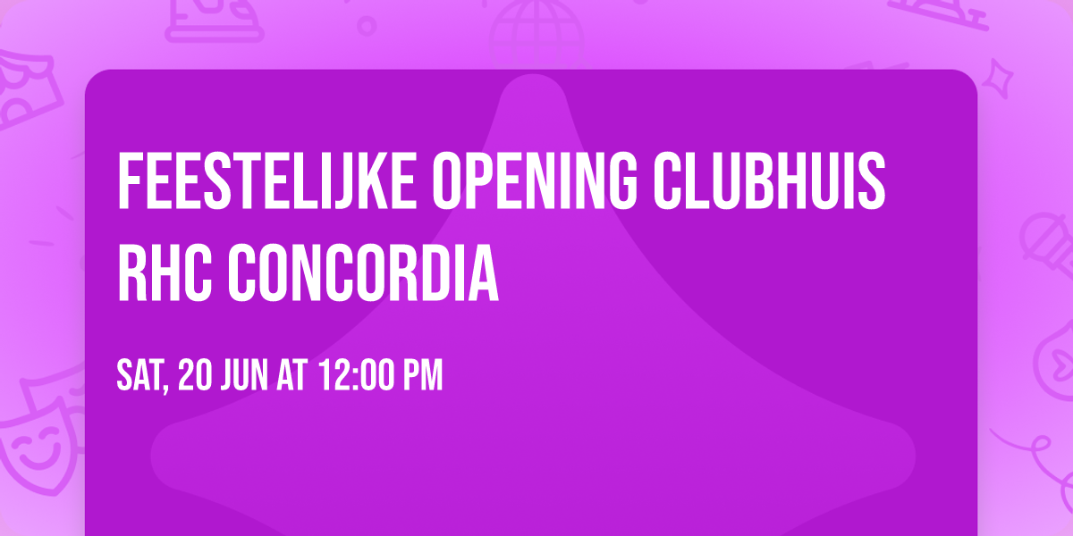 Feestelijke opening clubhuis RHC Concordia 