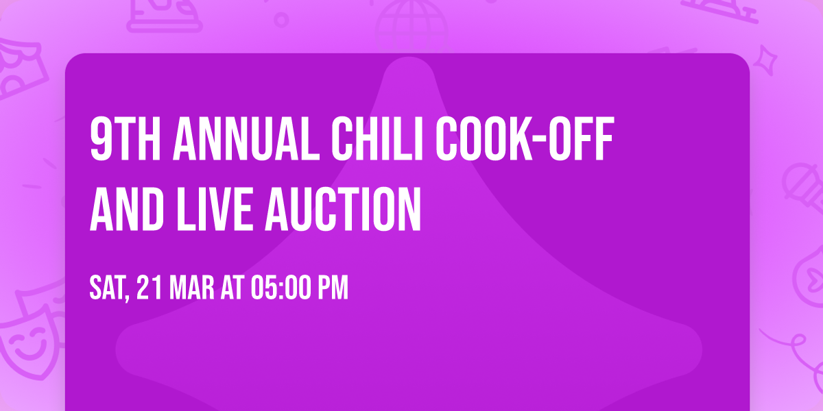 9th annual chili cook-off and live auction