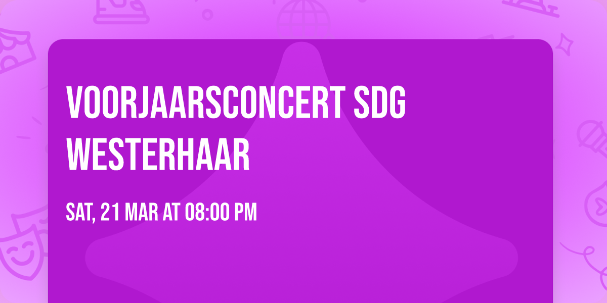 Voorjaarsconcert SDG Westerhaar 