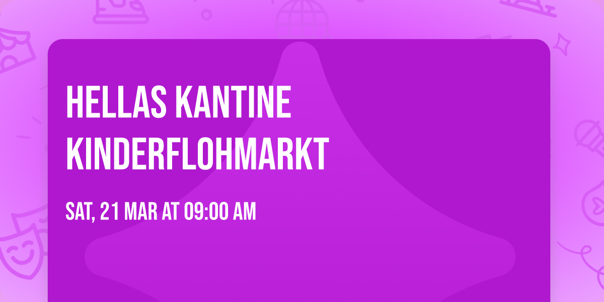 Hellas Kantine Kinderflohmarkt