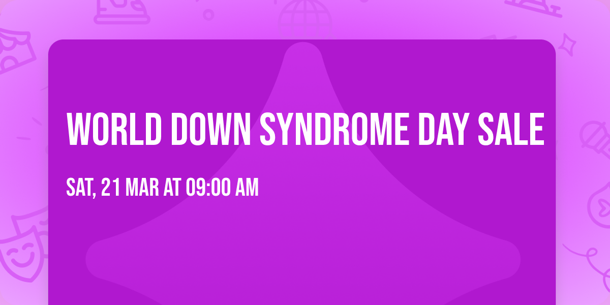 World Down Syndrome Day sale