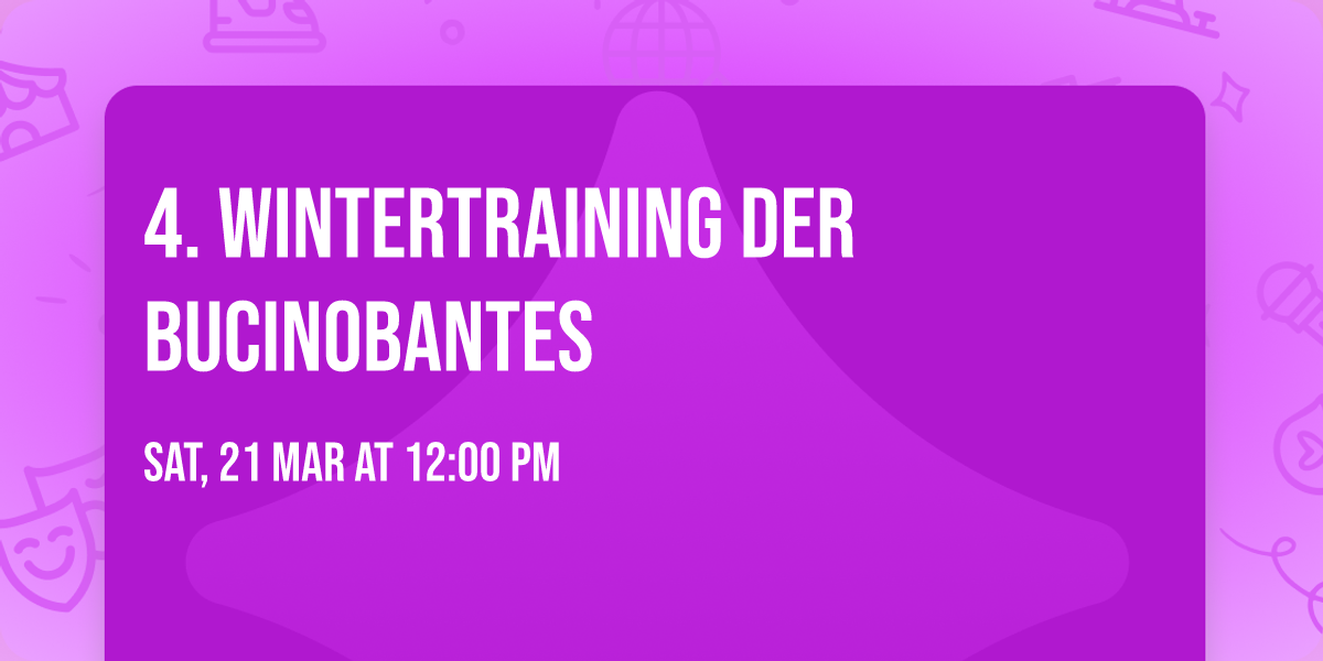 4. Wintertraining der Bucinobantes 