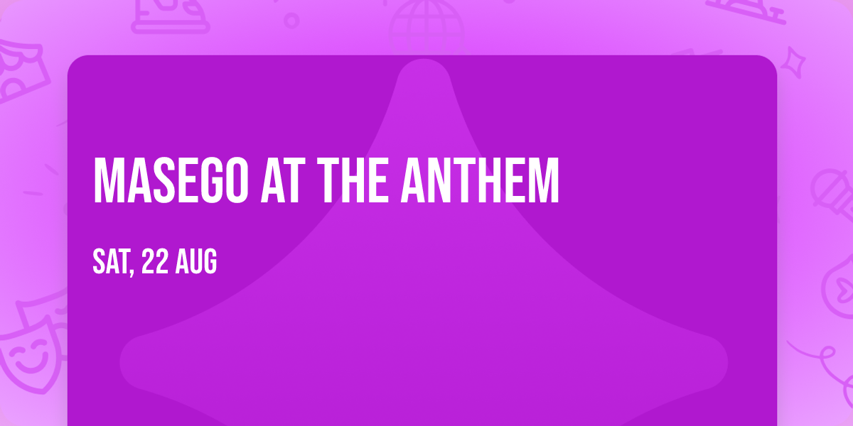 Masego at The Anthem