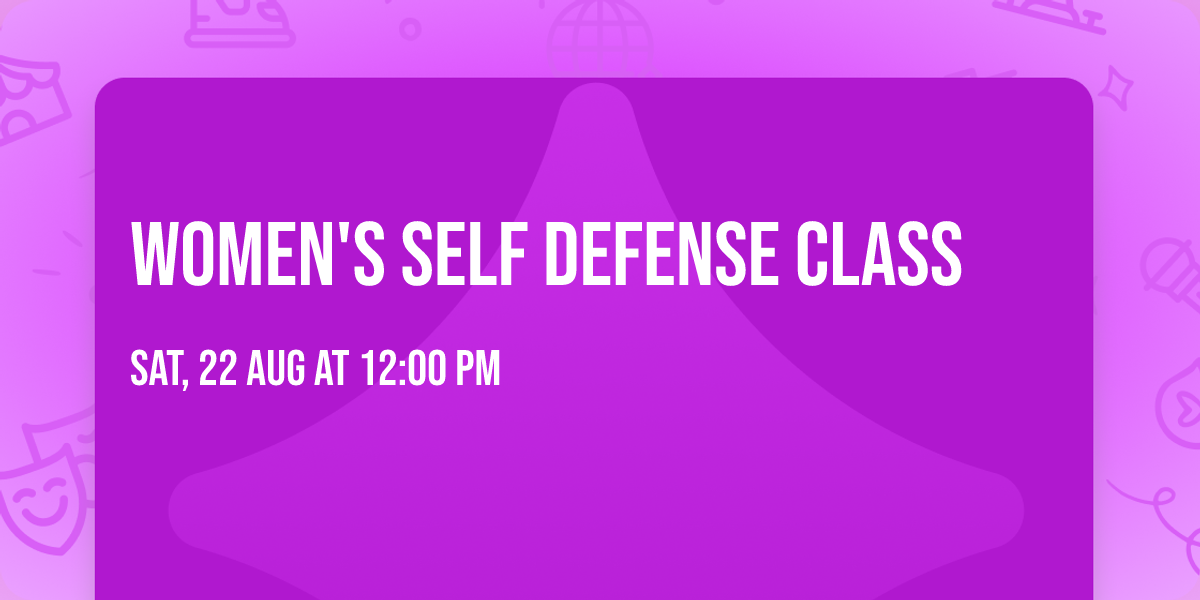 Women's Self Defense Class