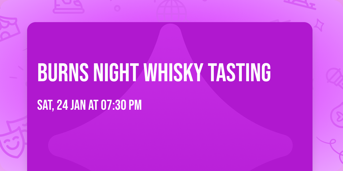 Burns Night Whisky Tasting