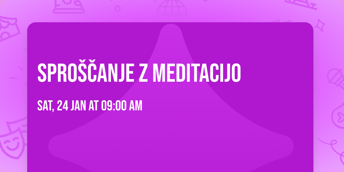 Spro\u0161\u010danje z meditacijo