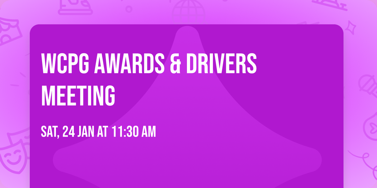 WCPG Awards & Drivers Meeting 