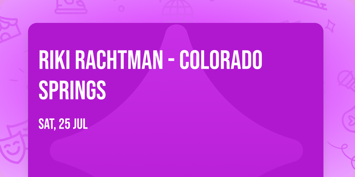 Riki Rachtman - Colorado Springs