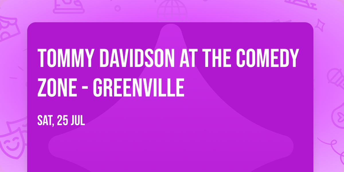 Tommy Davidson at The Comedy Zone - Greenville