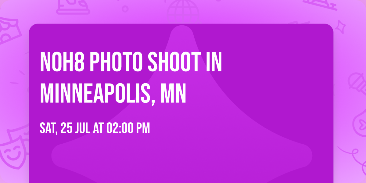 NOH8 Photo Shoot in Minneapolis, MN