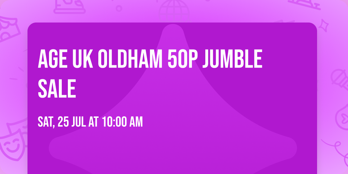 Age UK Oldham 50p Jumble Sale