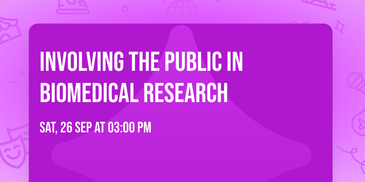 Involving the public in biomedical research