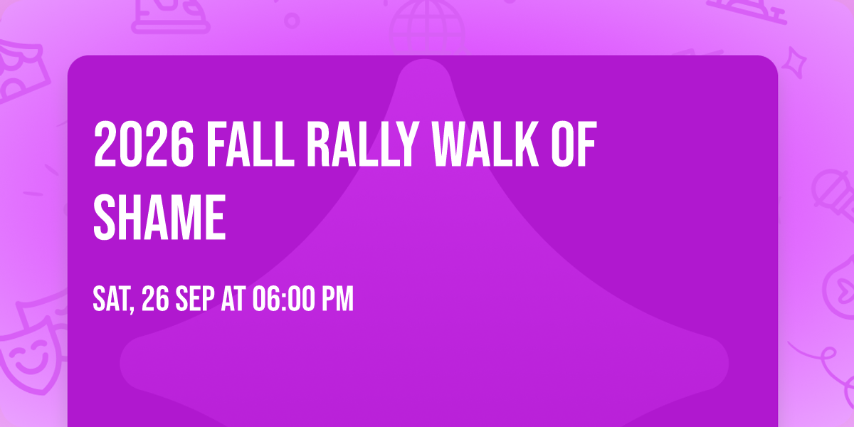 2026 Fall Rally Walk of Shame