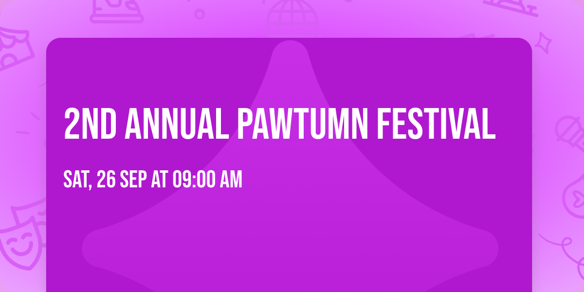 2nd annual Pawtumn Festival